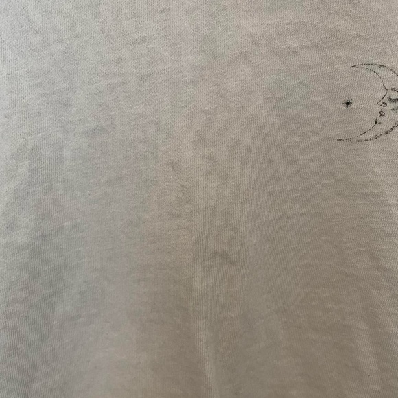 Garage Cropped White Sun and Moon T-Shirt - Picture 4 of 4